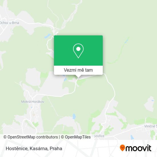 Hostěnice, Kasárna mapa