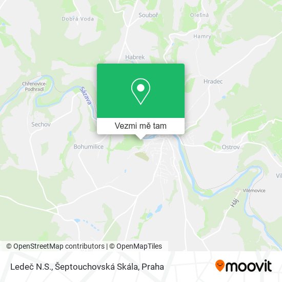 Ledeč N.S., Šeptouchovská Skála mapa