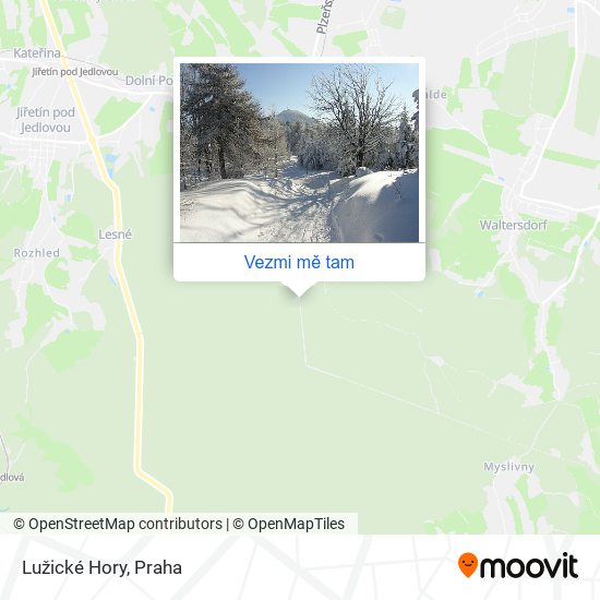 Lužické Hory mapa