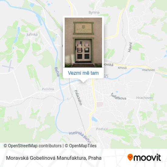 Moravská Gobelínová Manufaktura mapa