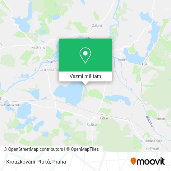 Kroužkování Ptáků mapa