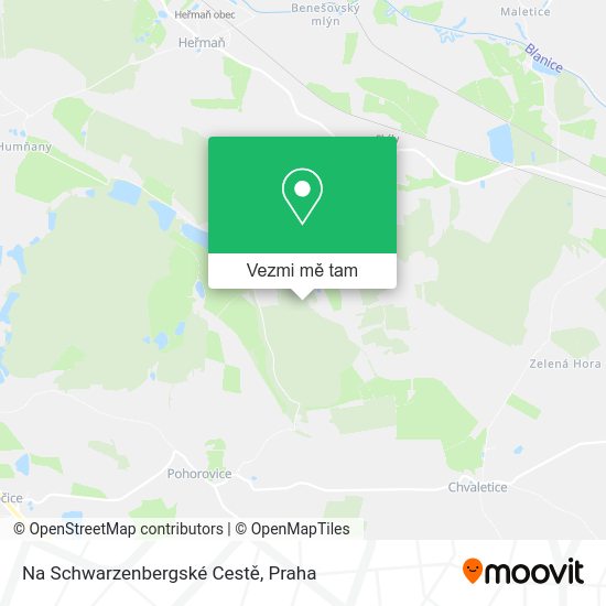 Na Schwarzenbergské Cestě mapa