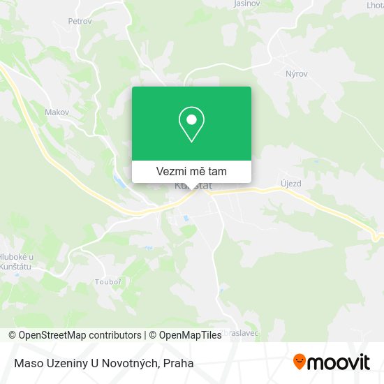 Maso Uzeniny U Novotných mapa