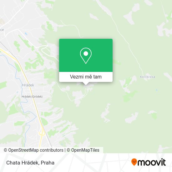 Chata Hrádek mapa