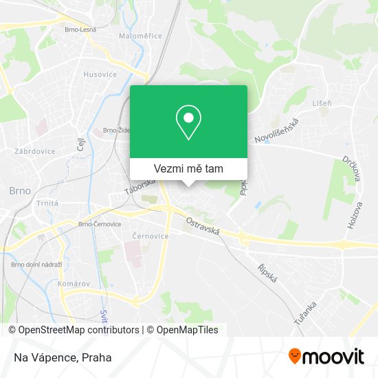 Na Vápence mapa