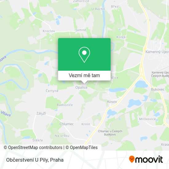 Občerstvení U Pily mapa
