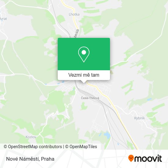 Nové Náměstí mapa