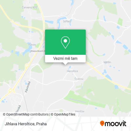 Jihlava Heroltice mapa