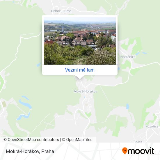 Mokrá-Horákov mapa