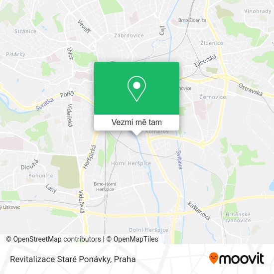 Revitalizace Staré Ponávky mapa