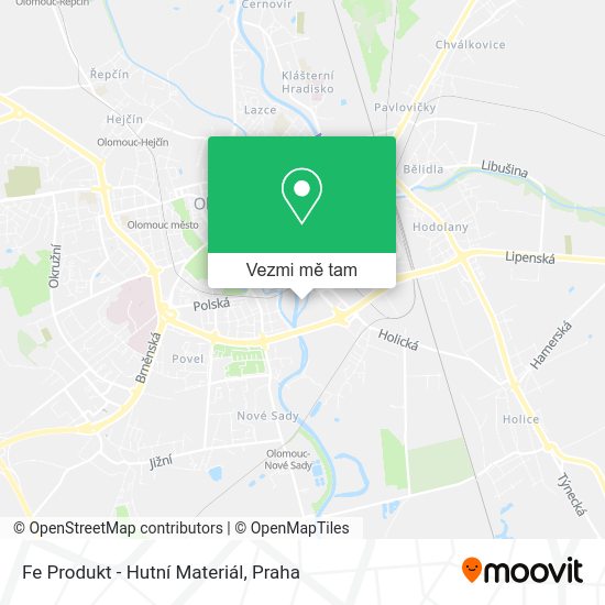 Fe Produkt - Hutní Materiál mapa