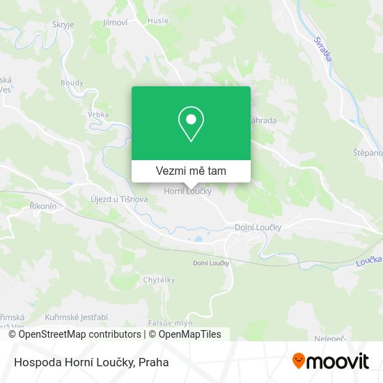 Hospoda Horní Loučky mapa
