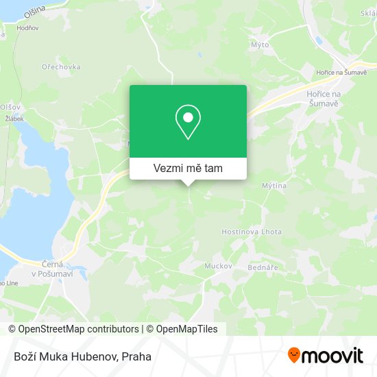 Boží Muka Hubenov mapa