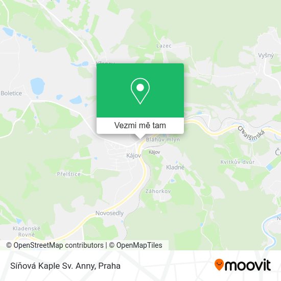 Síňová Kaple Sv. Anny mapa