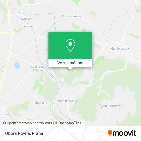 Obora Rovná mapa