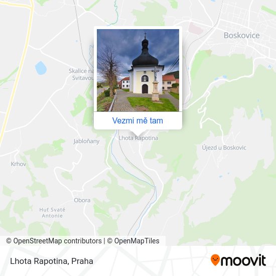 Lhota Rapotina mapa