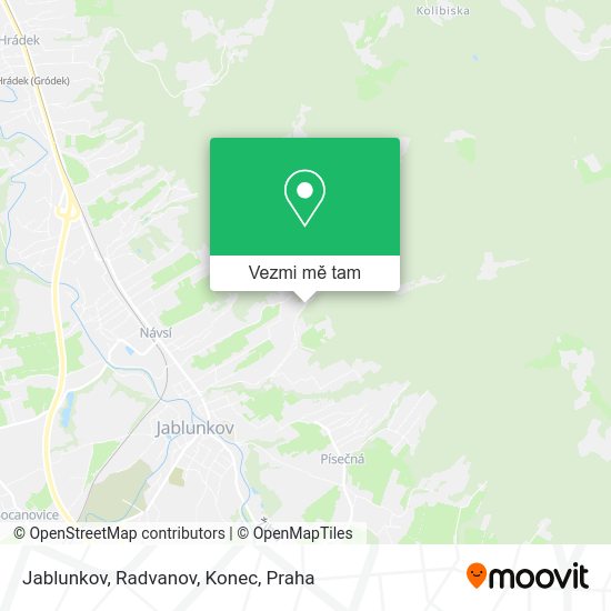 Jablunkov, Radvanov, Konec mapa