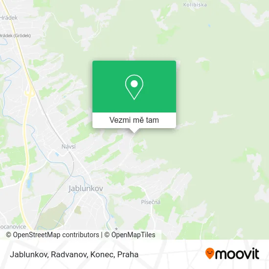 Jablunkov, Radvanov, Konec mapa