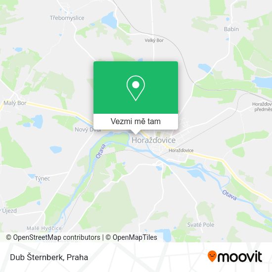 Dub Šternberk mapa