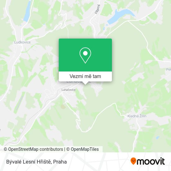Bývalé Lesní Hřiště mapa