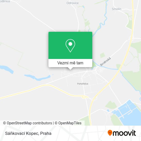 Sáňkovací Kopec mapa