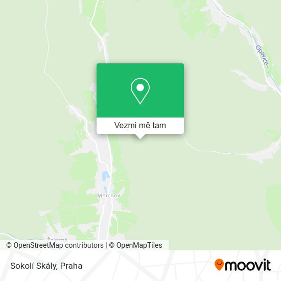 Sokolí Skály mapa