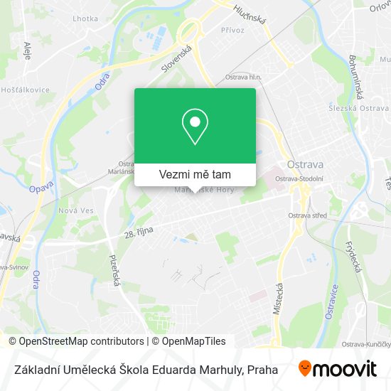 Základní Umělecká Škola Eduarda Marhuly mapa