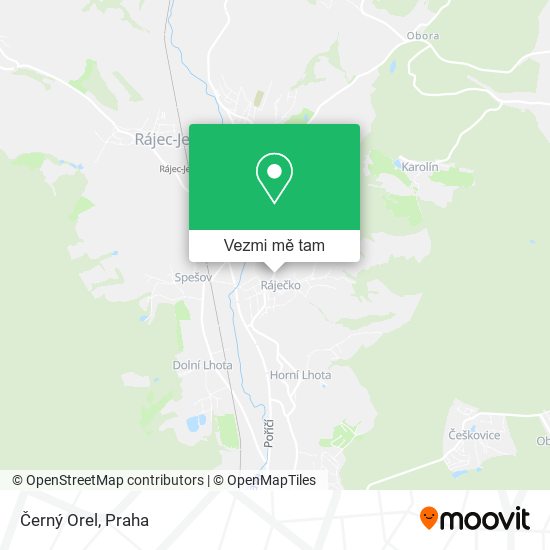 Černý Orel mapa