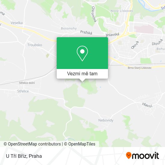 U Tří Bříz mapa