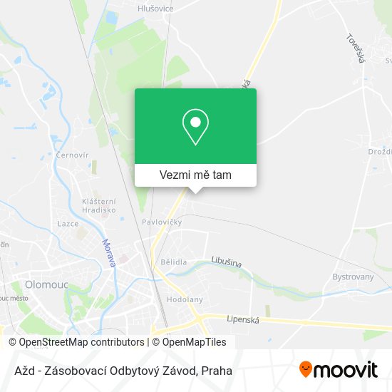 Ažd - Zásobovací Odbytový Závod mapa
