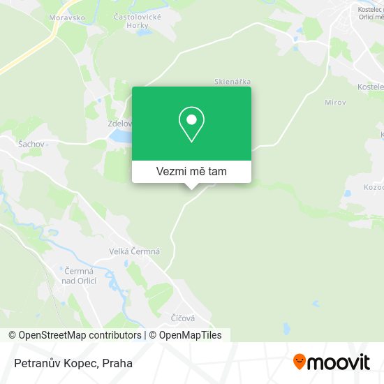 Petranův Kopec mapa