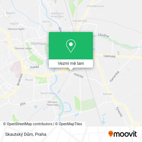 Skautský Dům mapa
