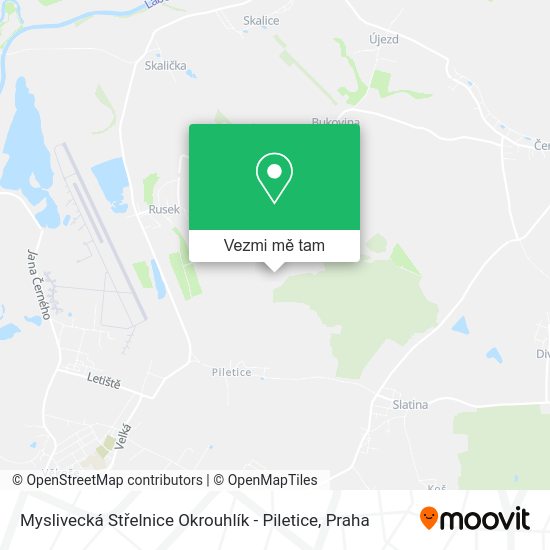 Myslivecká Střelnice Okrouhlík - Piletice mapa
