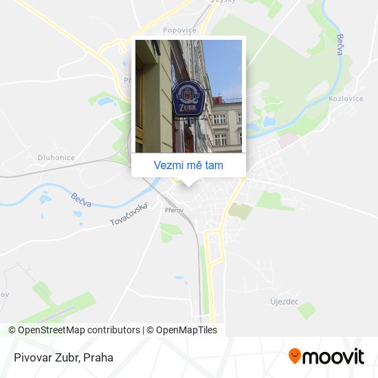 Pivovar Zubr mapa