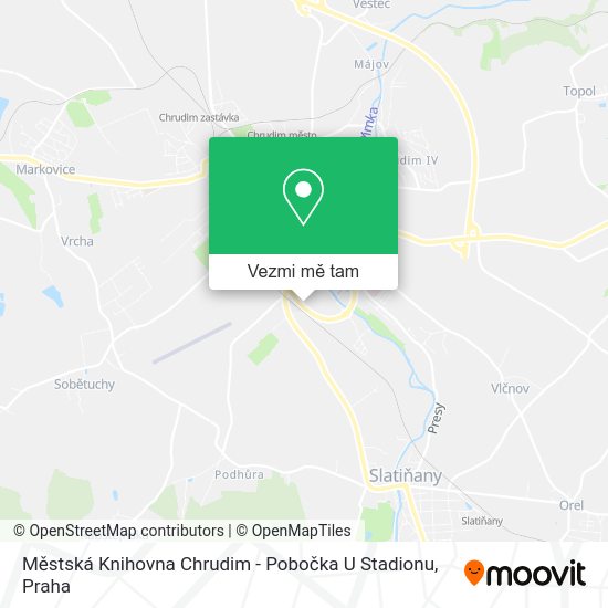Městská Knihovna Chrudim - Pobočka U Stadionu mapa