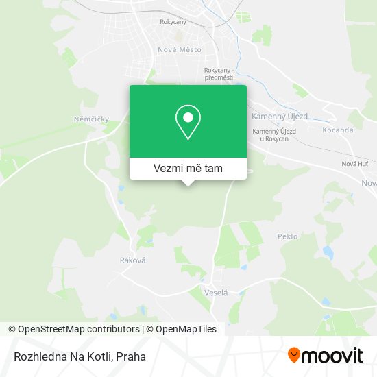 Rozhledna Na Kotli mapa