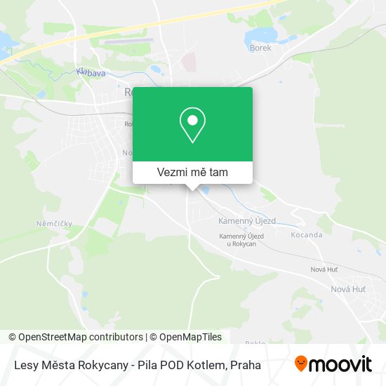 Lesy Města Rokycany - Pila POD Kotlem mapa