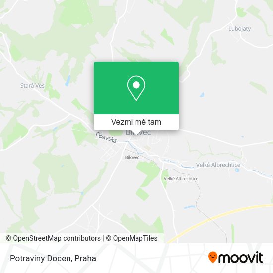 Potraviny Docen mapa