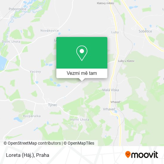 Loreta (Háj.) mapa