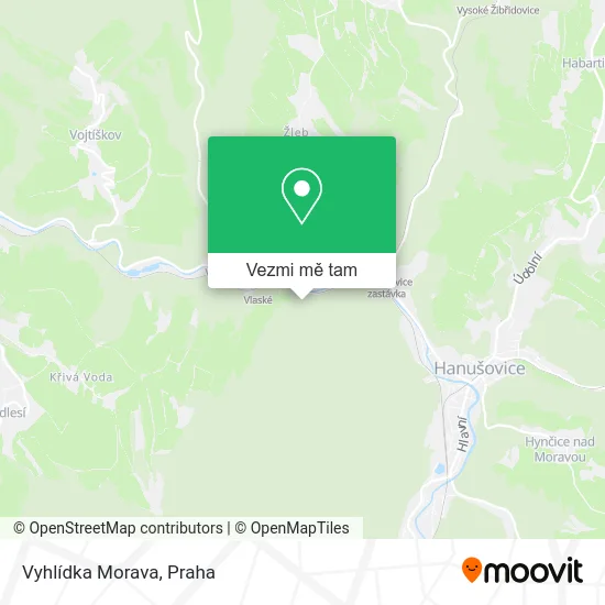 Vyhlídka Morava mapa