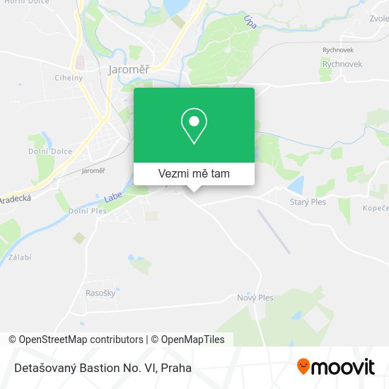 Detašovaný Bastion No. VI mapa