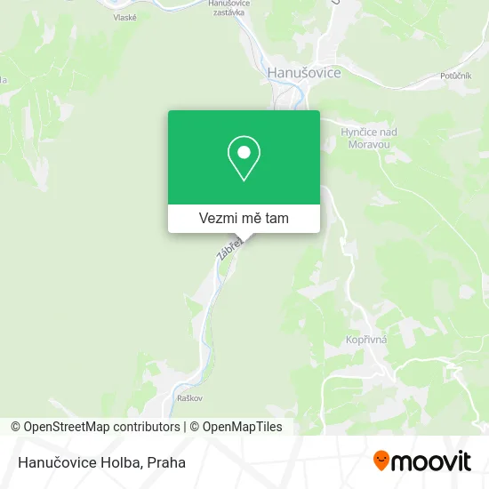 Hanučovice Holba mapa