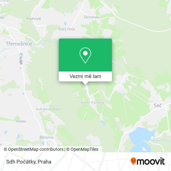 Sdh Počátky mapa