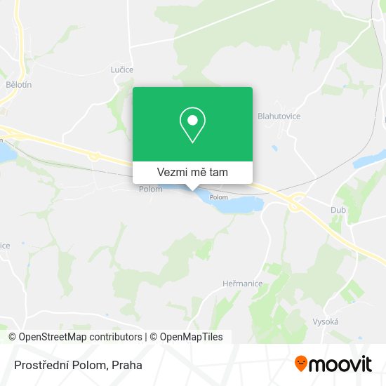 Prostřední Polom mapa