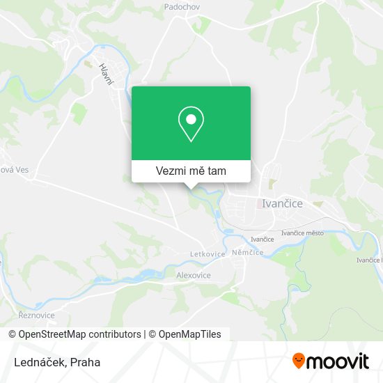 Lednáček mapa