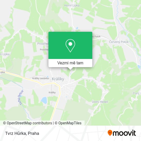 Tvrz Hůrka mapa