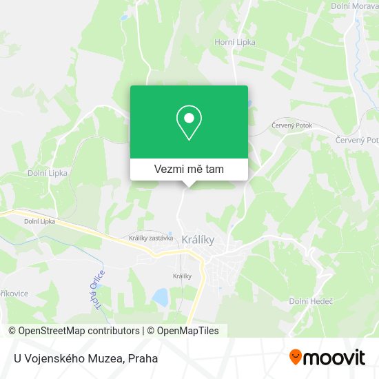 U Vojenského Muzea mapa