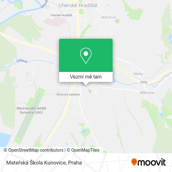 Mateřská Škola Kunovice mapa