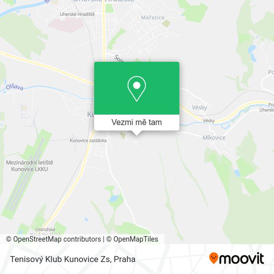 Tenisový Klub Kunovice Zs mapa