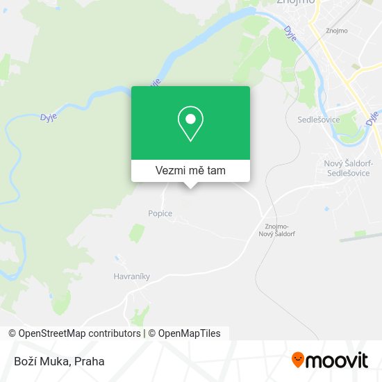 Boží Muka mapa